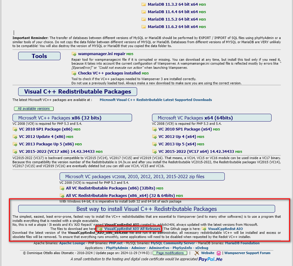 Wampserver(WAMP)つかってみた